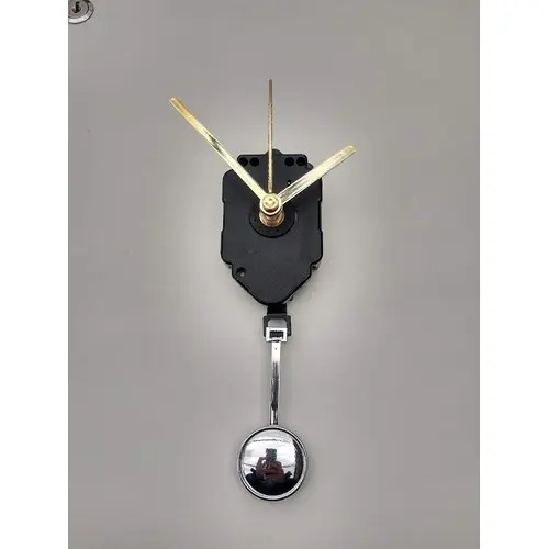 Máquina De Relógio De Parede  Com Pêndulo Prateado