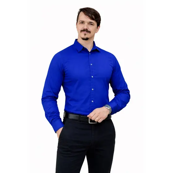Camisa Social Masculina Manga Longa Conforto profissional Diário Trabalho eventos