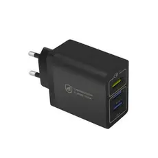 Carregador De Parede Turbo 3.0 Carga Rápida Com 3 Entradas Usb Bivolt - Preto - Gshield