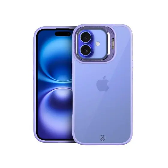Capa Case Capinha Gshield Gravity para iPhone 16 - Proteção Kickstand e Protetor de Lentes Cor Lilás