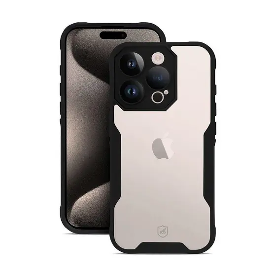 Capa Case Capinha para iPhone 15 Pro Max - Dual Sense Preta - Gshield