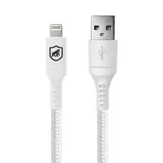 Cabo em Nylon Survivor para iPhone Lightning / USB - 1,5m - Branco - Gshield