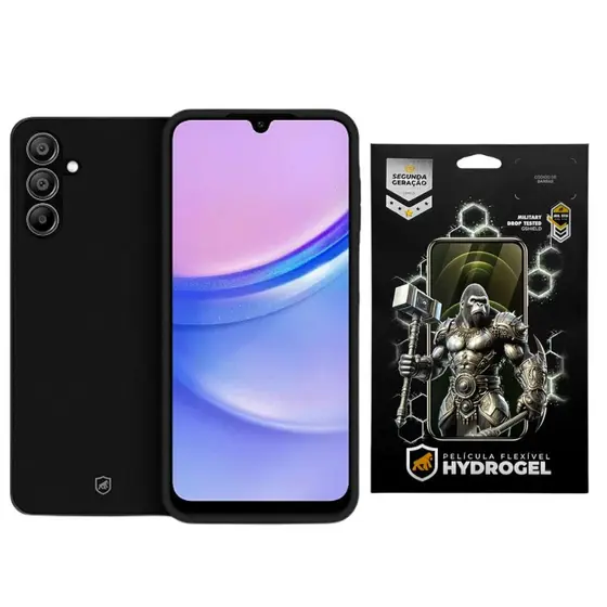 Kit de Proteção Premium Capa Silicone Veloz + Película Hydrogel HD Para Samsung Galaxy - Gshield