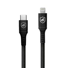 Gshield Cabo Survivor Lightning para USB-C 1,5M Carregamento Rápido 64,5W 3A Compatível com iPhone e iPad, Preto