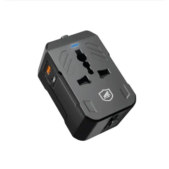 Gshield Adaptador Universal de Tomada para Viagem Internacional e Carregador Turbo Power Delivery com USB C 20W + USB A