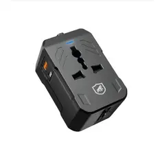 Gshield Adaptador Universal de Tomada para Viagem Internacional e Carregador Turbo Power Delivery com USB C 20W + USB A