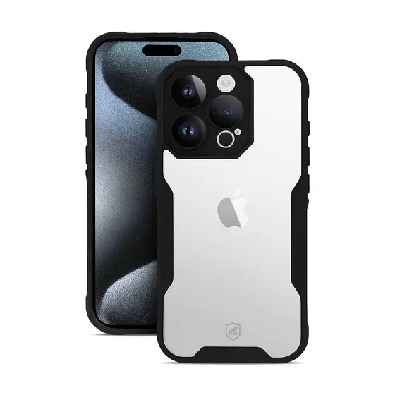 Capa Case Capinha Dual Sense iPhone 15 Pro Gshield Preta - Proteção Militar Antimpacto