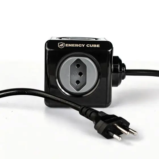 Gshield Adaptador Energy Cube Bivolt Filtro de Linha Multiplicador de Tomadas 10A, 5 Tomadas  + Cabo 1,5m