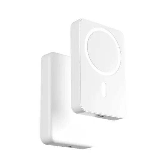 Carregador Portátil Magsafe Wireless Branco 5W P/ iPhone ou Android 5.000mAh - 10.000mAh