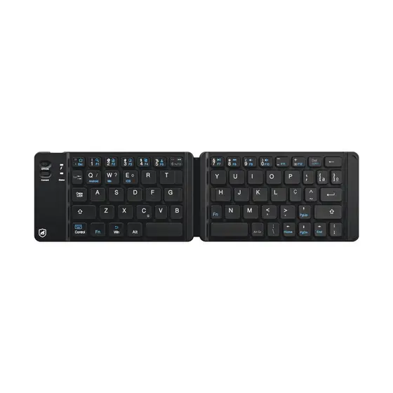 Mini Teclado Sem Fio Gshield Armor - Dobrável, Bluetooth e Compatível com Android, iPhone, iPad e PC