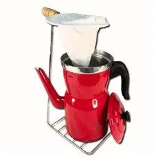 Cafeteira De Aluminio 1,86 L + Suporte Coador De Café Color