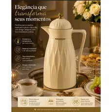 Garrafa Térmica Café Chá 1 L Café Chá Mesa Posta Abertura Click Luxuosa Elegante Tuut