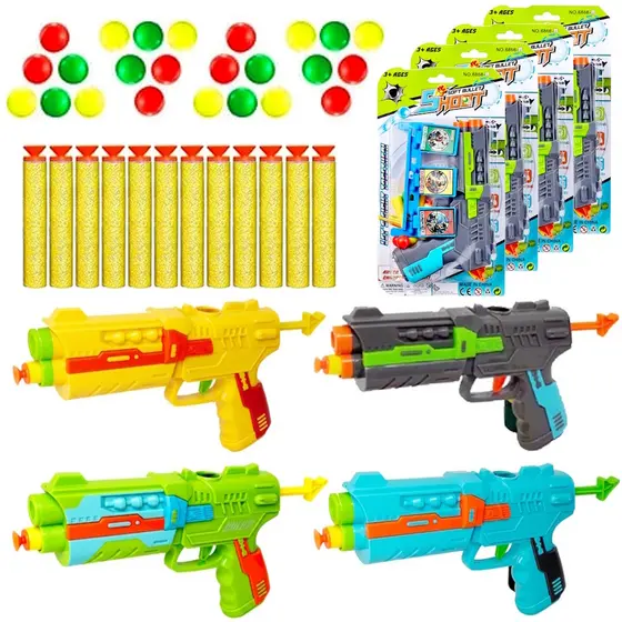 4 Lançador de Bolinhas e Dardos Nerf Brinquedo para Crianças
