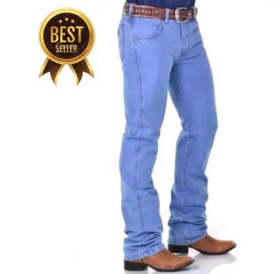 Calça Country Masculina Jeans Tradicional com Elastano Rodeio Premium