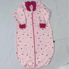 Saco de Dormir Pijama Bebe Malha Meia Estação Suedine 100% Algodão Estampado Menina