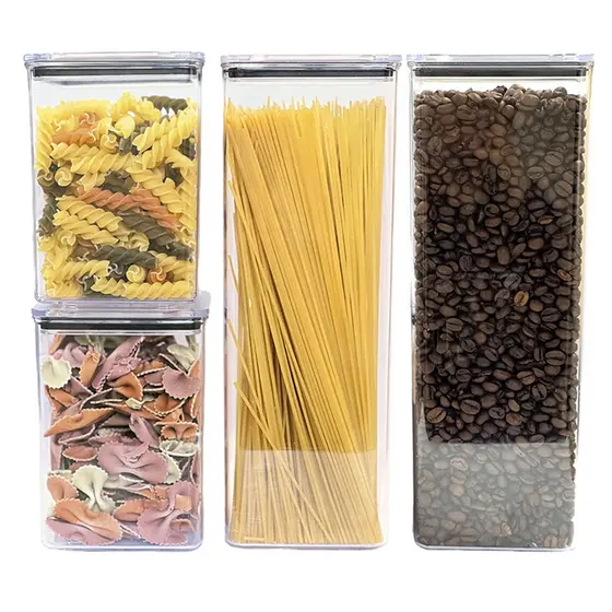 Kit Potes Herméticos Acrílicos 4 POTES 2 tamanhos