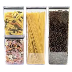 Kit Potes Herméticos Acrílicos 4 POTES 2 tamanhos