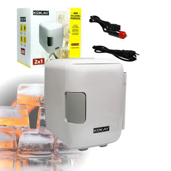 Mini Geladeira Portátil 4L 12V e 127V para Casa e Veículos – Carro, Van e Ônibus