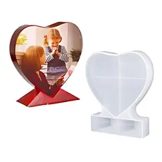Molde de Silicone Coração para Resina – Foto Personalizada DIY Decoração