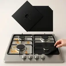 Protetor para Boca de Fogão em Teflon Lavável e Reutilizável 27x27 Resistente ao Calor