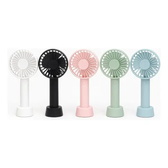 Mini Ventilador Portátil de Mão e Mesa – Recarregável USB, Silencioso e Compacto