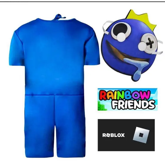 Fantasia Rainbow Frends Infantil Boneco Azul Babão Roblox