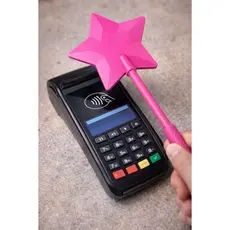 Varinha Estrela Grande Cartão de Crédito Tap to Pay - Varinha Mágica de Cartão - Varinha de Pagamento Aproximação