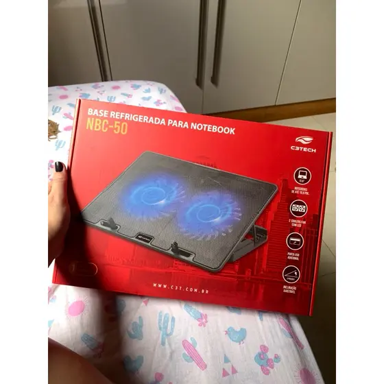 base refrigerada para notebook - cooler