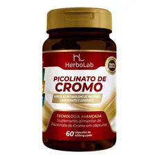 Picolinato De Cromo 60 Cápsulas Equivale 714% Valor Diário
