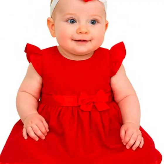 Vestido Infantil  Bebê Menina 02 Peças Roupas de Bebê  Luxo Tamanho G Roupa de bebe