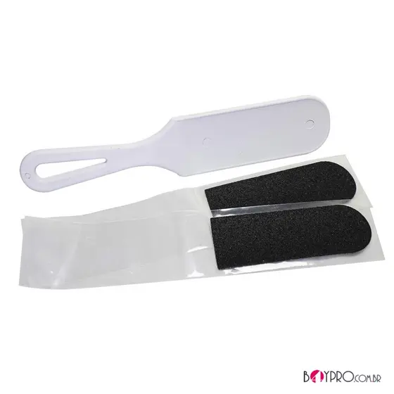 Lixas para Pés com Refil Plástico Descartável para Manicure e Pedicure  + 1 Suporte