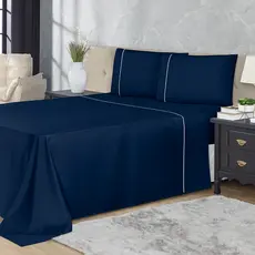 Jogo De Cama 3 Peças 600 Fios Egípcios Ponto Palito Casal Queen Lençol Aveludado