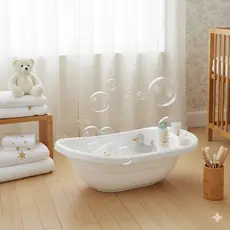 Banheira Infantil 24L Bebe Baby com Ralo Plástica Leve Cores
