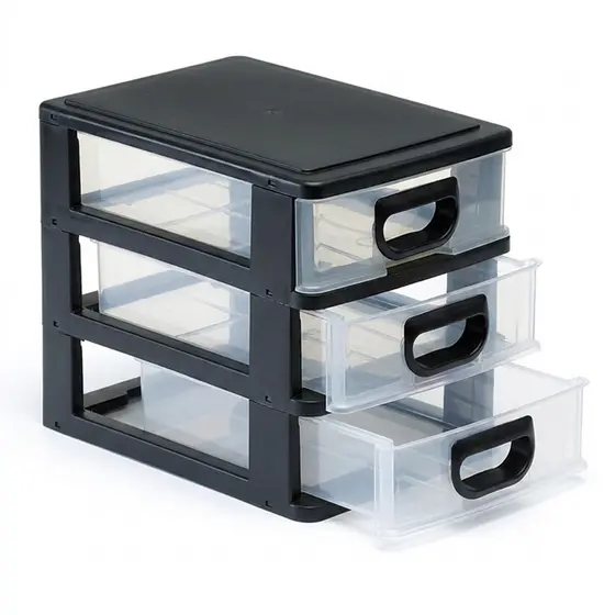 Gaveteiro Organizador De Mesa Mini Porta Tudo 3 Gavetas Organizadores para casa