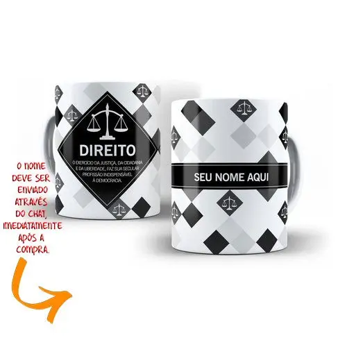 Caneca Profissão Advogado Direito Com Seu Nome - Oferta!!!