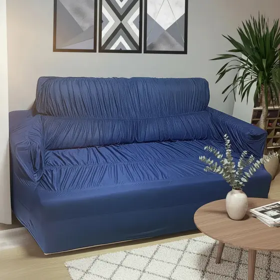 Capa para Sofa Retratil Lara 2 Lugares King 1,70m x 1,10m Resistente Elasticada Varias Cores