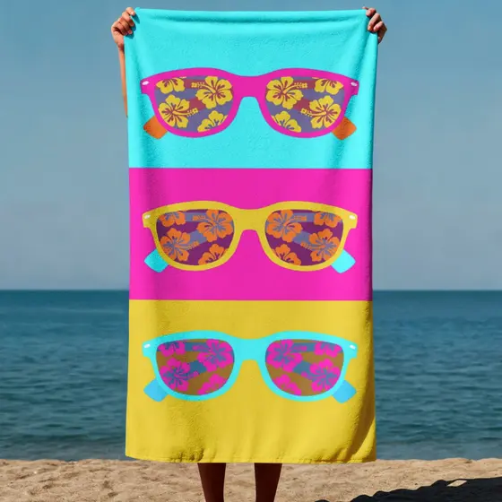 Toalha de Praia Veludo Grande 140x70cm 100% Poliester
