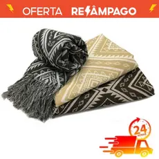 Xale/Manta Para Sofá E Poltrona Luxo 1,60cmx1,40cm ou Peseira Estampada