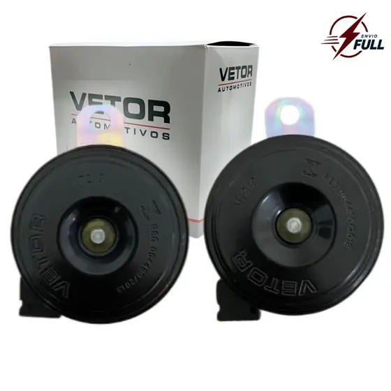 Buzina Dupla Disco 12v Para Toyota Hilux Etios Corolla Todos Modelos + Conector Suporte Vetor 430dB