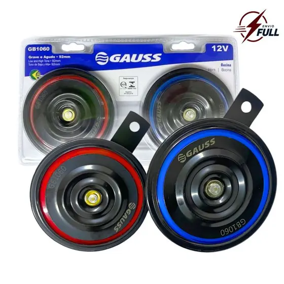 Par Buzina Tipo Disco Paquerinha 12v Buzina Universal Buzina Carro Buzina Moto Buzina Disco Duplo 12v Gauss Alto Forte