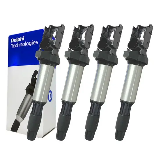Kit 4 Bobina de Ignição Para BMW 120i 2.0 2007 a 2012 Delphi