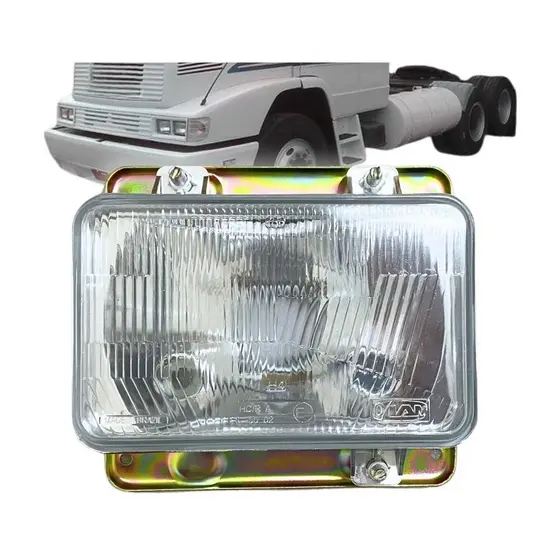 Farol Para Mercedes Bicudo 1993 a 2004 1214 1418 1618 1935 1844 Lado Esquerdo Farol Lente Vidro