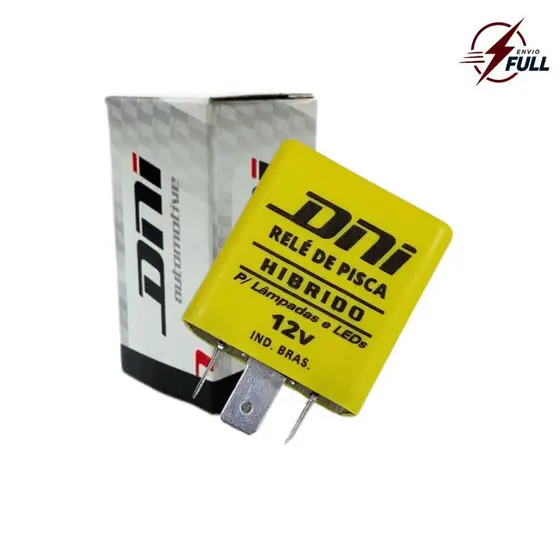 Rele Seta Pisca Led Híbrido 3 Terminais 12v 120W Para Carro Moto Caminhão Leve DNI1114