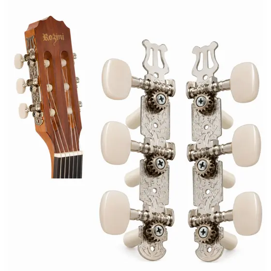 Tarraxa Tarracha De Violão Nylon Pino Grosso Cromada Reforçada Profissional