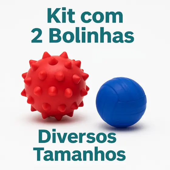 Kit com 2 Bolinhas Maciças Brinquedo para Cachorro Cravo e ou Lisa Diversos Tamanhos