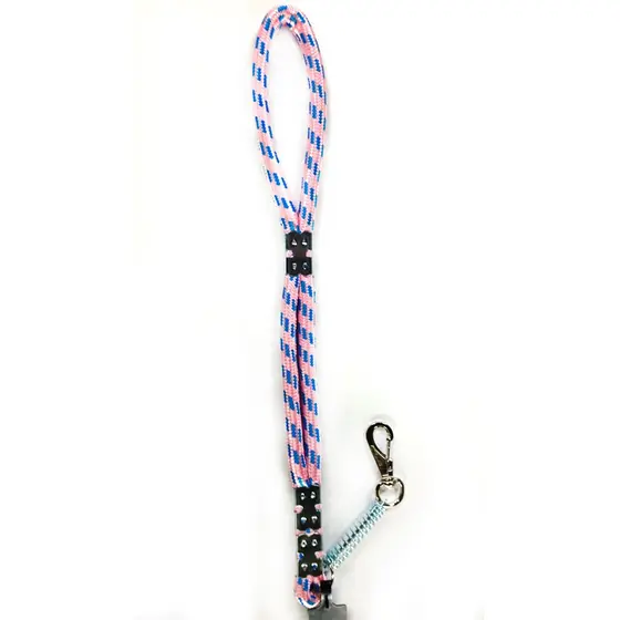 Guia de Corda Roliça Dupla com Amortecedor para Coleira Cachorro - 60 cm x 16mm