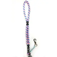 Guia de Corda Roliça Dupla com Amortecedor para Coleira Cachorro - 60 cm x 16mm