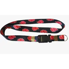 Chaveiro Moto Cordão Pescoço Fecho Engate Rápido Crachá Akatsuki Nuvem