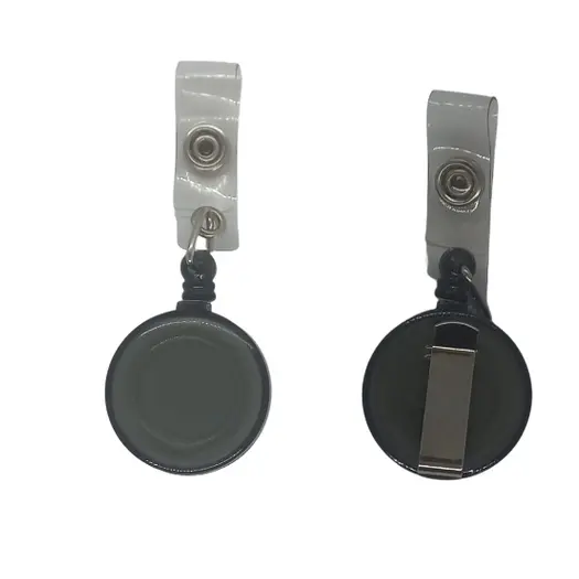 Crachá Retrátil rotação 360° suporte metal para cartão de identificação com etiqueta anti-perda