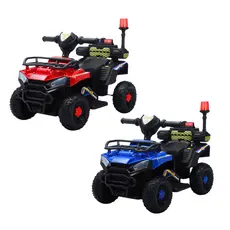 Carro Eletrico Infantil Policial Bivolt Luz Som Marcha Frente Re Maxi Toys(SEM CONTROLE REMOTO)